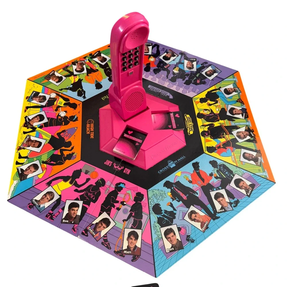 Vintage 1991 Milton Bradley Electronic Dream Phone Board Game Pink 90s Retro Toy - Picture 9 of 11
